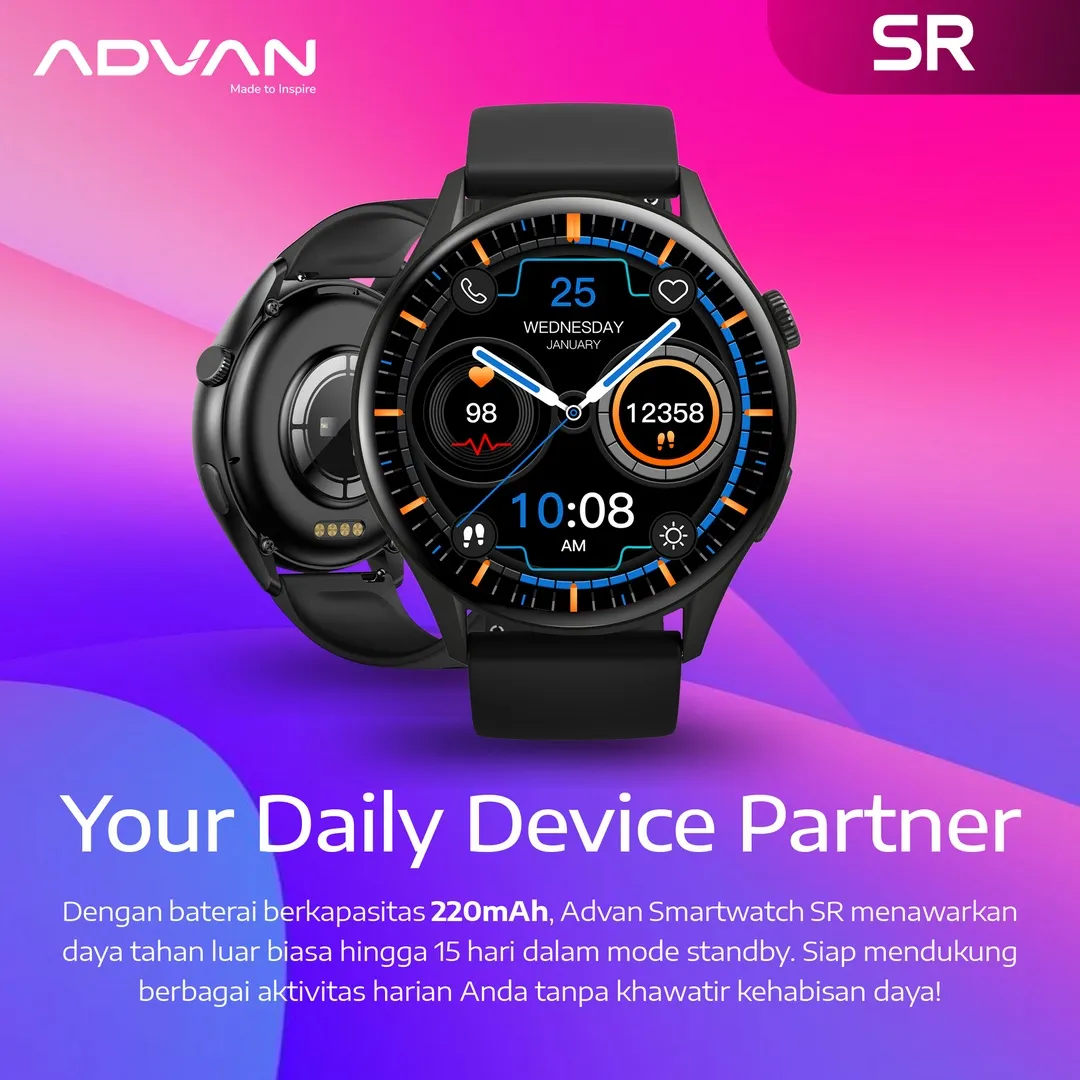 Jam Tangan Pintar Terjangkau dengan Fitur Lengkap? Cek ADVAN Smartwatch SR!