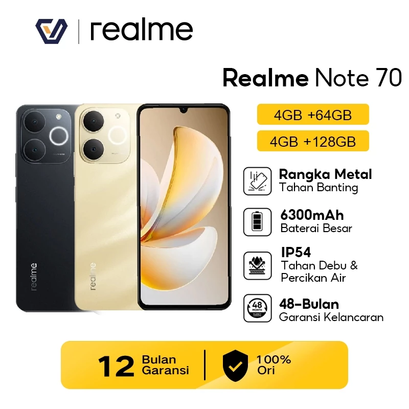 Realme Note 70, HP dengan Baterai 6300 mAh yang Siap Temani Aktivitas Seharian