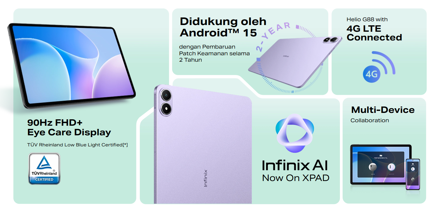 Infinix XPad 20 Pro Resmi Meluncur, Punya AI Canggih Buat Push Rank!