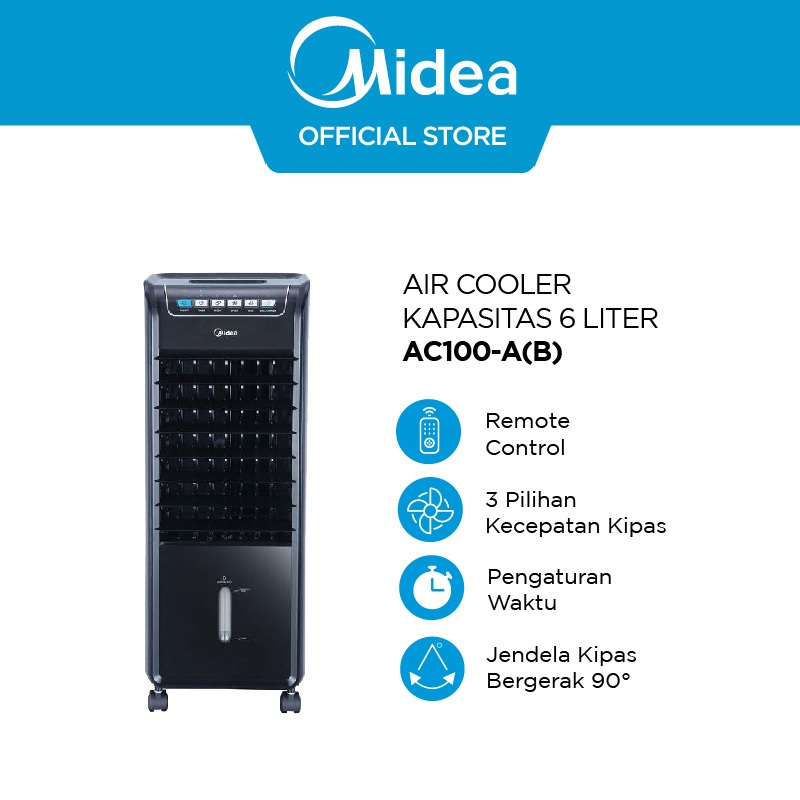 Midea Air Cooler 6 Liter AC100-A(B): Pendingin dengan Ice Pack Ganda yang Bikin Rumah Makin Adem