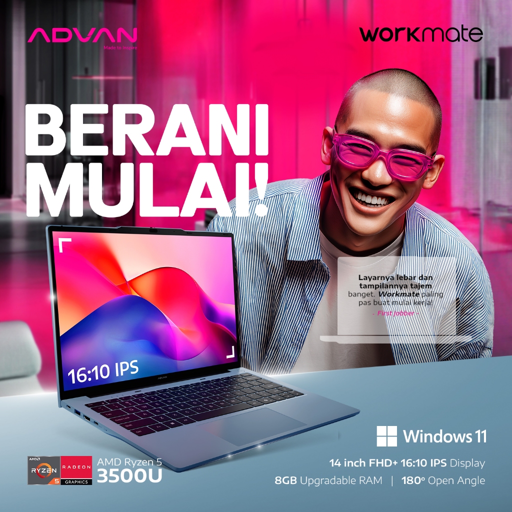 Butuh Laptop Untuk Bantu Awal Kariermu? ADVAN Laptop WorkMate Jawabannya!