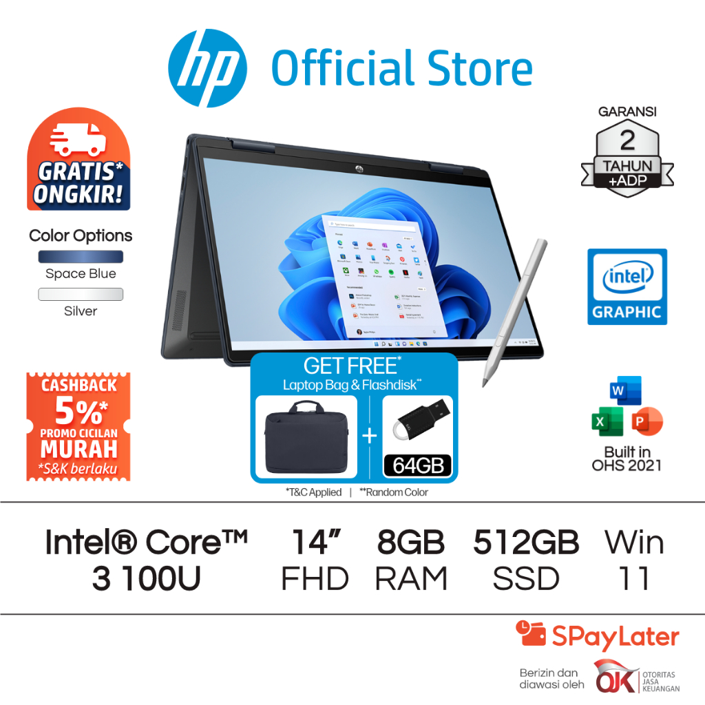 Super Fleksibel! Laptop 2-in1 HP Pavilion x360 Cocok untuk Kerja dan Hiburan Tanpa Batas