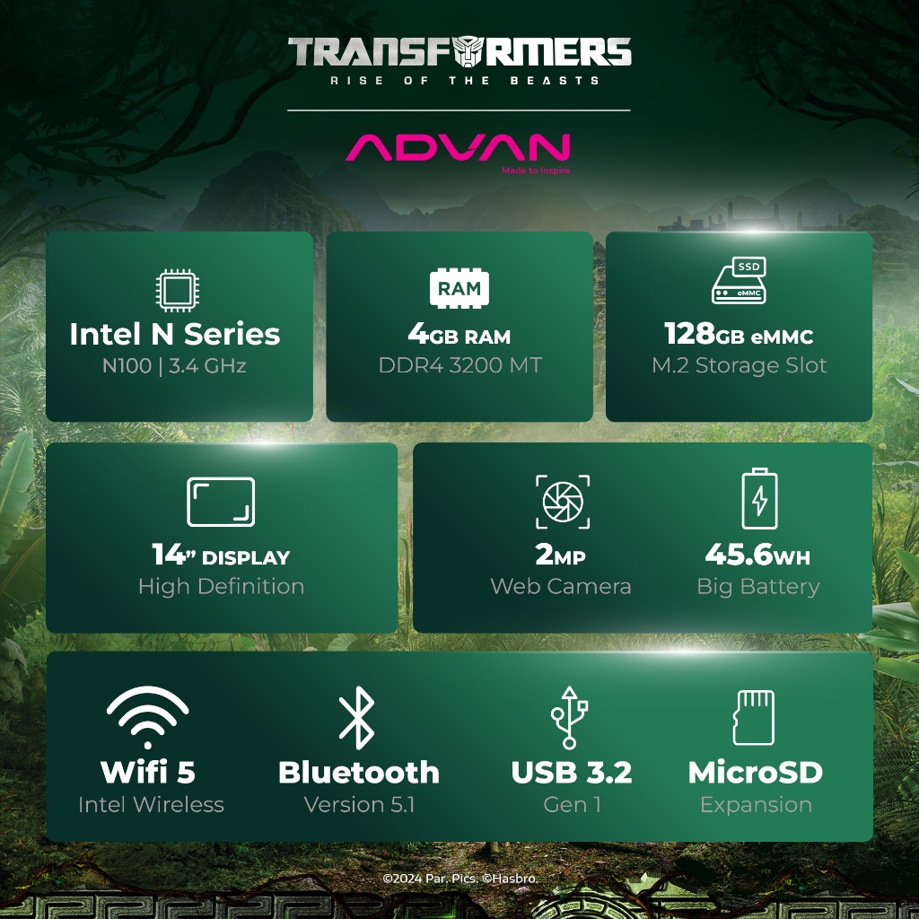 ADVAN Laptop TBook X Transformers, Desain Keren dan Performa Andal Untuk Aktivitas Sehari-hari