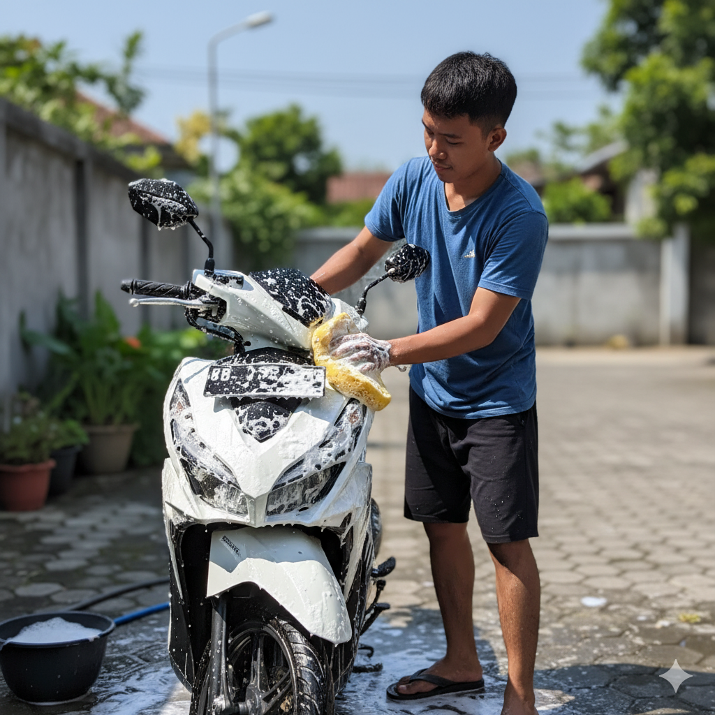 Stop Kebiasaan Jorok Ini! 5 Resiko Fatal Saat Kamu Salah Cuci Motor Sendiri
