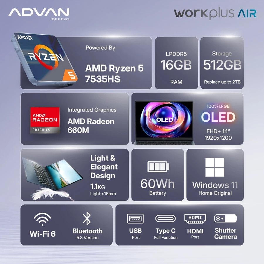 Laptop Lokal Rasa Premium? Ini Pengalaman Pakai ADVAN Workplus Air