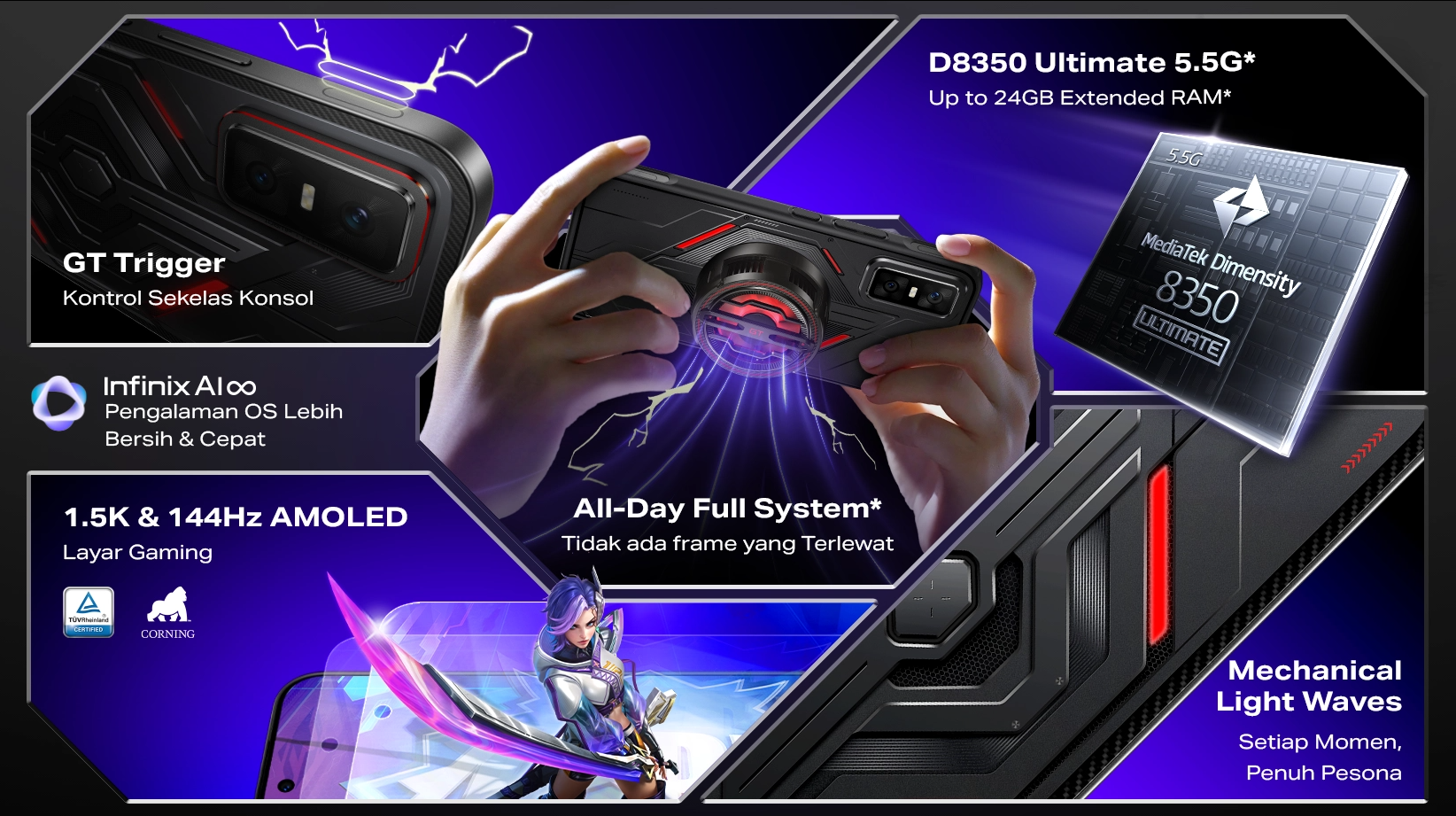 Infinix GT 30 Pro Special Edition Nih Boss! Unboxing Dapat Fan Cooler dan Jersey ONIC Gratis