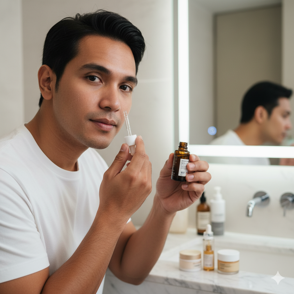 Tinggalkan Bekas Jerawat! Brightening Serum Pria Solusi Flek Hitam Tuntas