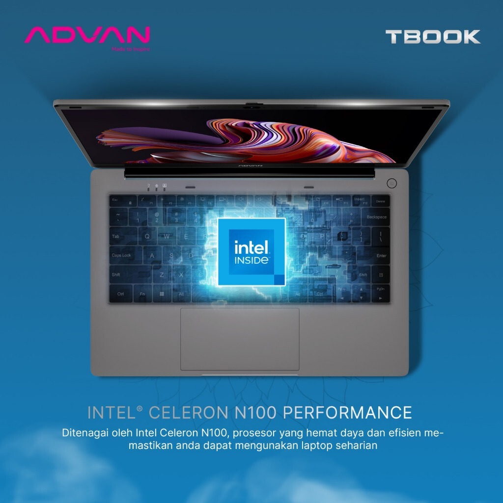 Intip Spesifikasi Laptop Advan TBook Intel Celeron N100, Harga Cuma Rp 2 Jutaan!