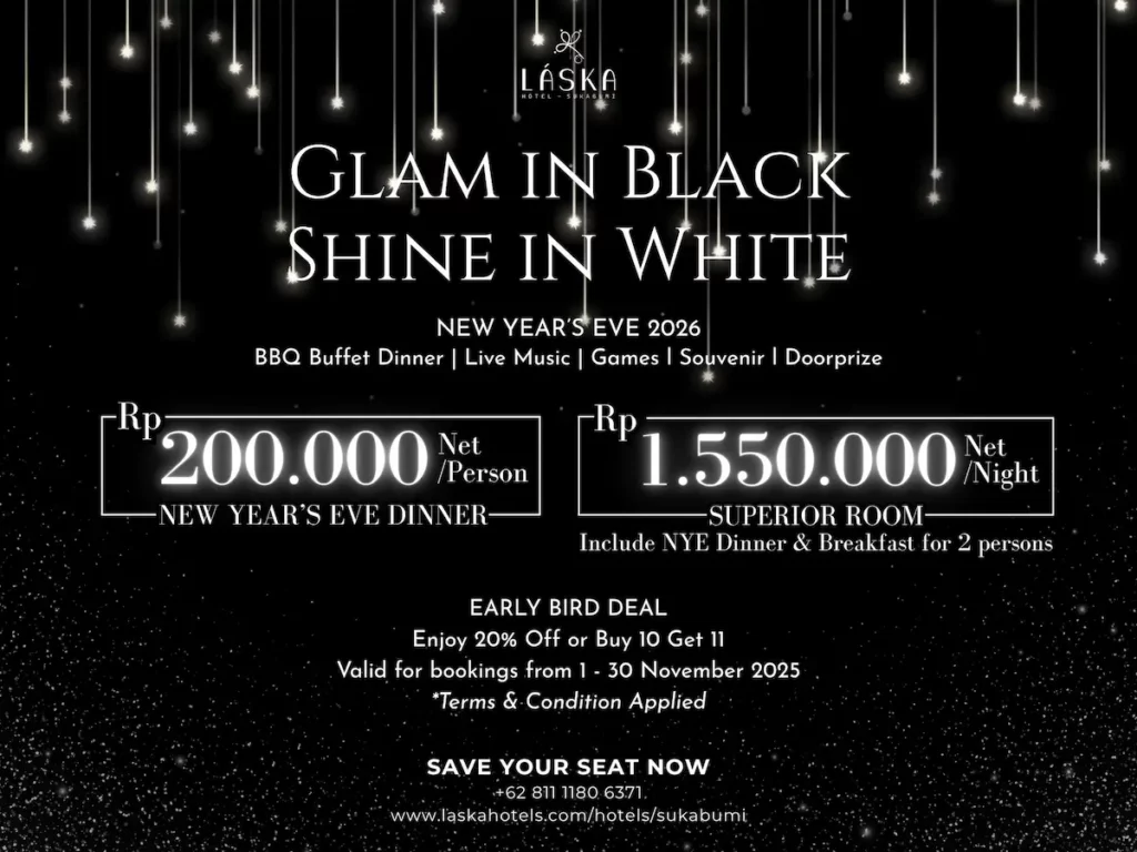 Rayakan Tahun Baru Paling Stylish di Láska Hotel Sukabumi: Hitam Putih yang Super Glamor!