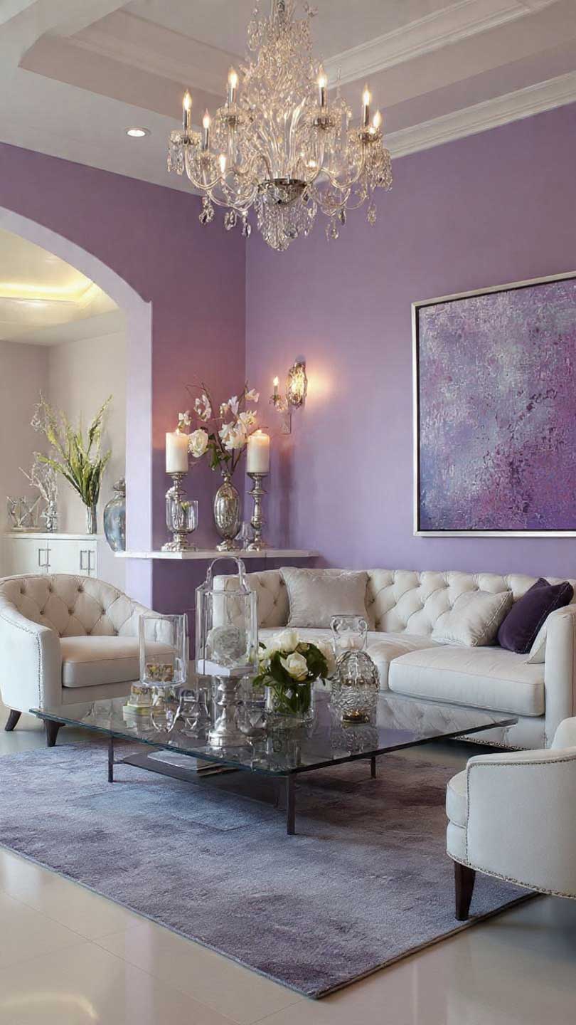 10+ Ide Ruang Tamu Ungu yang Elegan: dari Pastel Lembut sampai Klasik Mewah