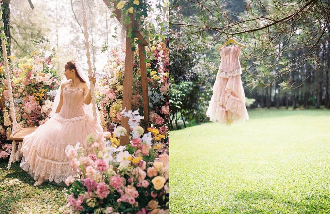 Viral! Konsep Enchanted Forest & Gaun Pink Coquette ala Nadin Amizah yang Bikin Pengen Nikah Cepat-Cepat