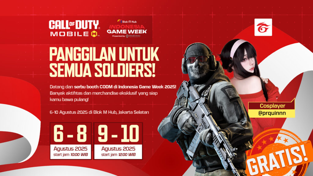 CODM Gandeng Gundam di IGW 2025: Misi Spesial, Cosplayer, Sampai Nostalgia Sejarah CoD!
