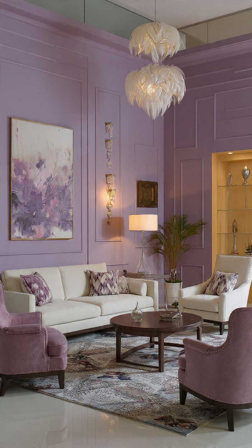 10+ Ide Ruang Tamu Ungu yang Elegan: dari Pastel Lembut sampai Klasik Mewah
