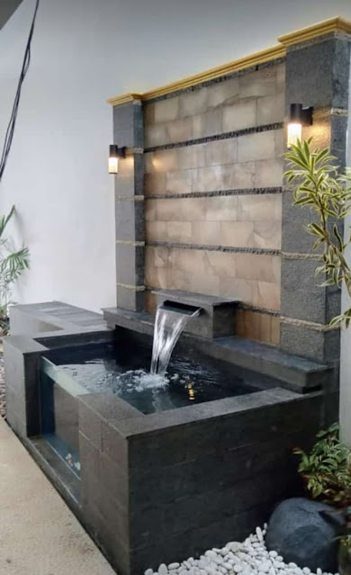 10+ Ide Kolam Air Terjun Batu Alam yang Bikin Taman Rumah Auto Mewah dan Adem