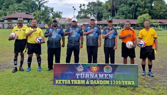 Jelang HUT TNI ke-80, 35 Tim Panaskan Yapen di TKBM & Dandim 1709/YAWA Cup II