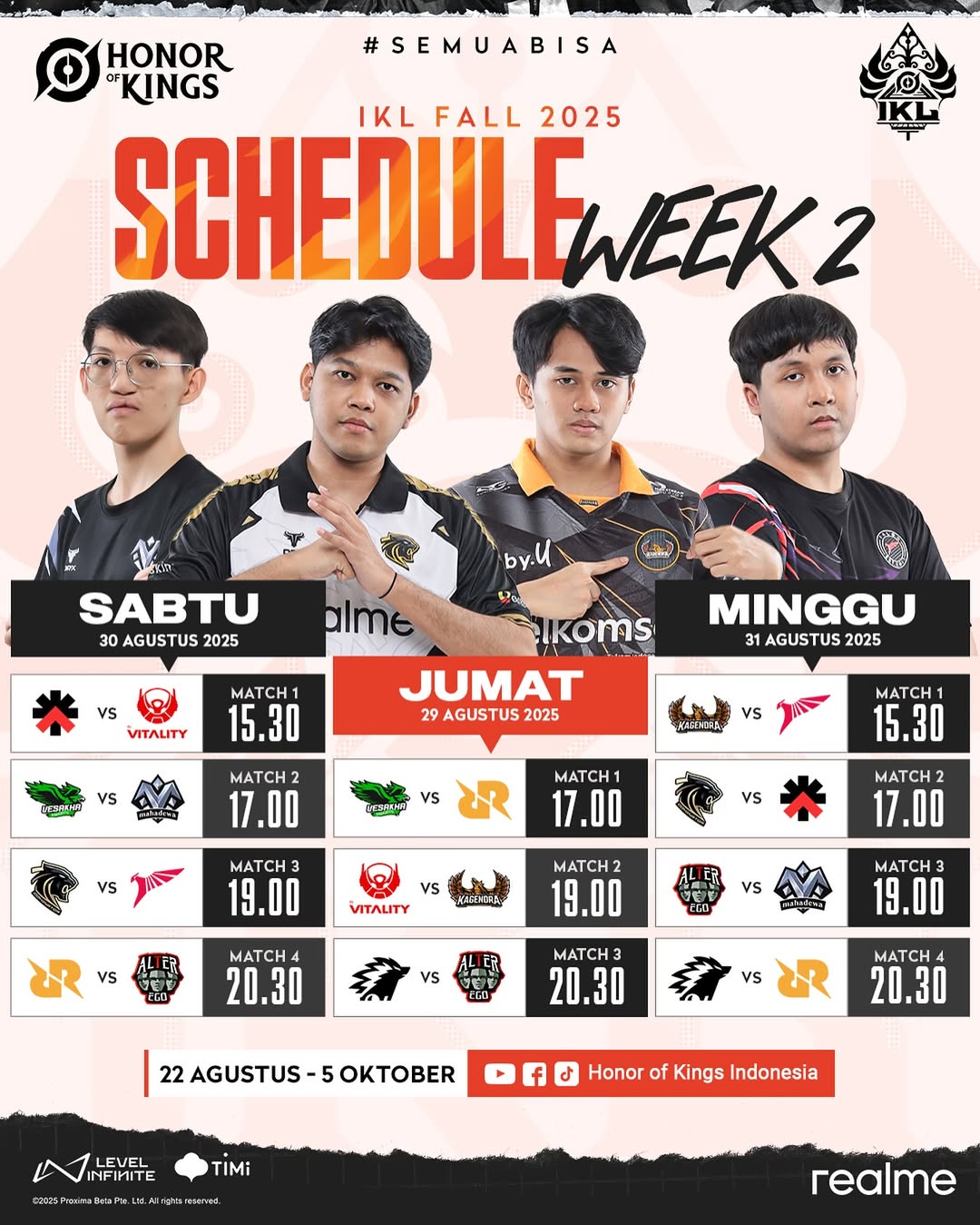 Vesakha & Kagendra Menggila di Week 1 IKL Fall 2025, Siap Guncang Playoffs!