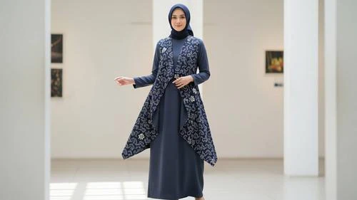 7 Ide Gamis + Vest Etnik yang Bikin Look 2025 Makin Standout