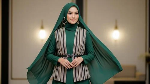 7 Ide Gamis + Vest Etnik yang Bikin Look 2025 Makin Standout