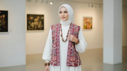 7 Ide Gamis + Vest Etnik yang Bikin Look 2025 Makin Standout