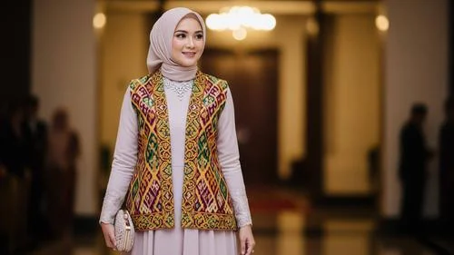 7 Ide Gamis + Vest Etnik yang Bikin Look 2025 Makin Standout