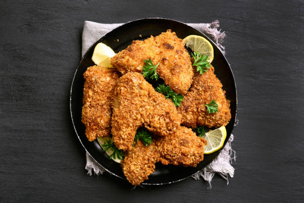 ilustrasi hasil memasak ayam crispy menggunakan air fryer