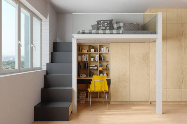 kamar sempit yang memanfaatkan area vertikal