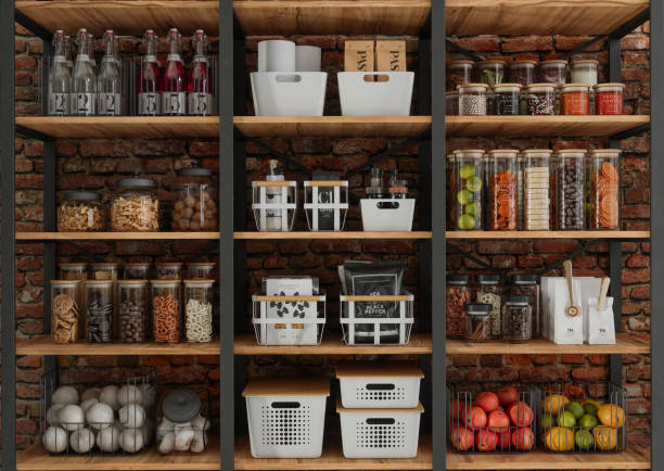rak dapur bertingkat dengan banyak sekat