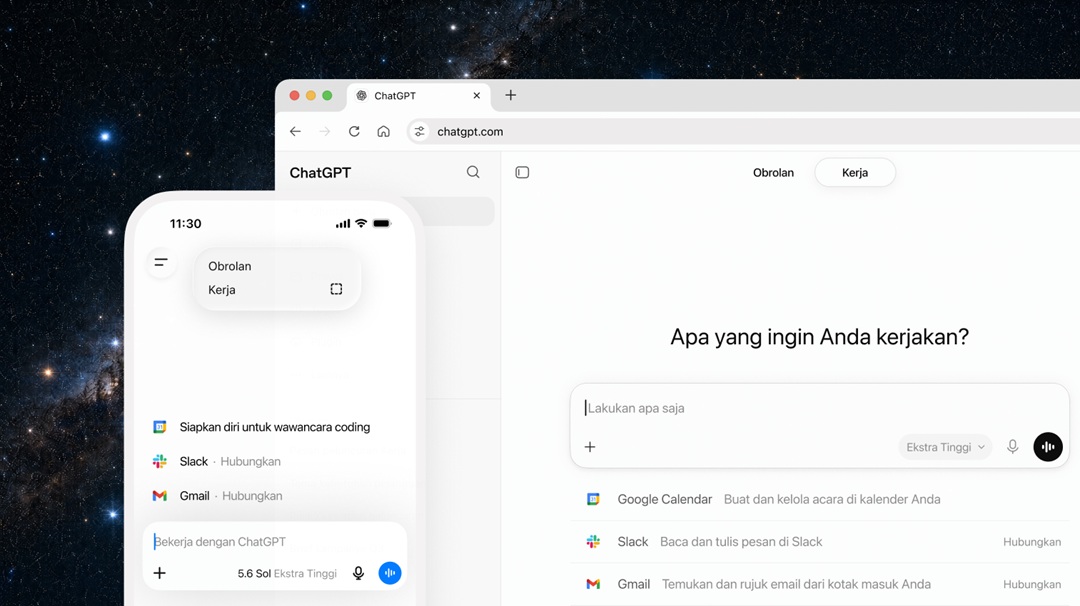 ChatGPT Work: Agen AI Produktivitas yang Mulai Menggantikan ‘Tab’ Kerja