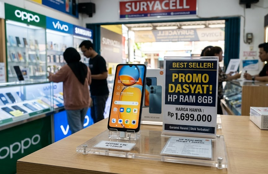 7 HP RAM 8GB Rp1 Jutaan Terbaik untuk Multitasking Lancar