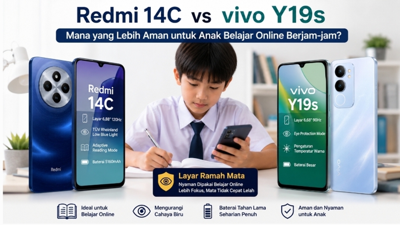 Redmi 14C vs Vivo Y19s: Layar 120Hz Mana yang Paling Nyaman untuk Mata?