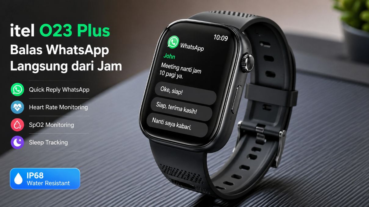 iTel O23 Plus: Smartwatch Murah dengan Fitur Balas WhatsApp