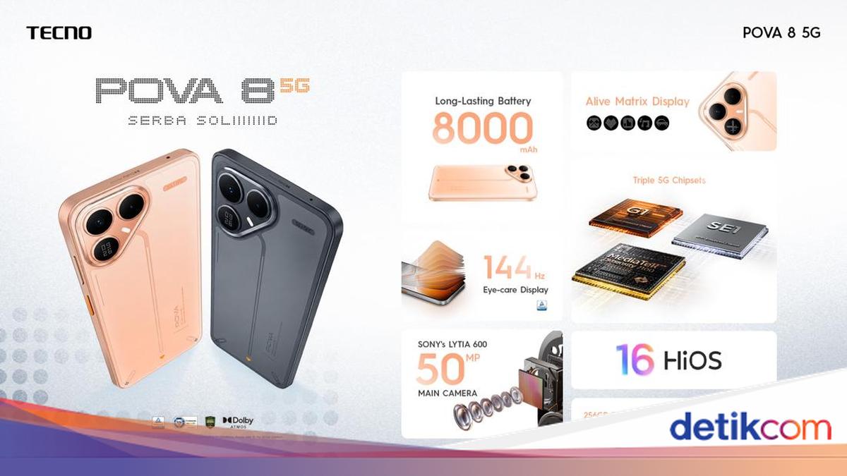 Tecno Pova 8 5G Resmi Hadir: Spek dan Harga