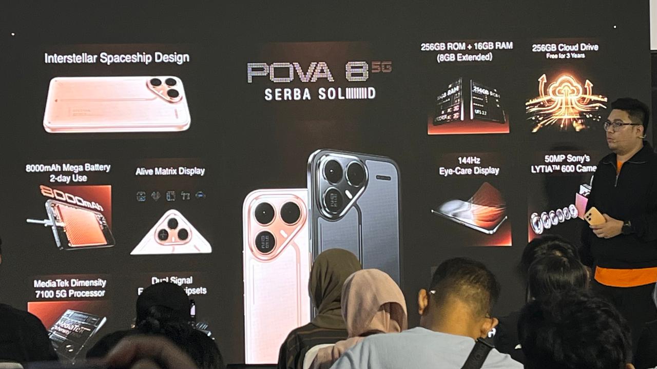 Tecno Pova 8 5G Resmi: Baterai 8.000mAh dan Harga Rp3 Jutaan