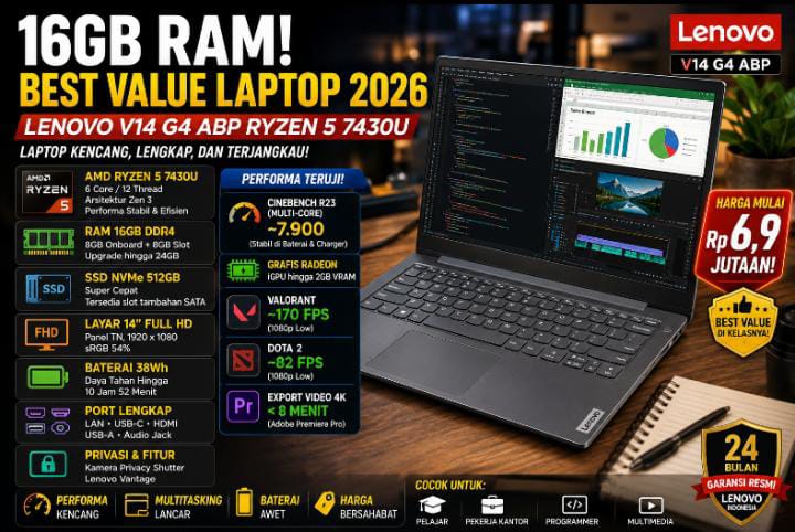 Lenovo V14 G4 ABP vs Dell Pro 14 Essential: Mana Laptop Bisnis Terjangkau yang Paling Worth It?