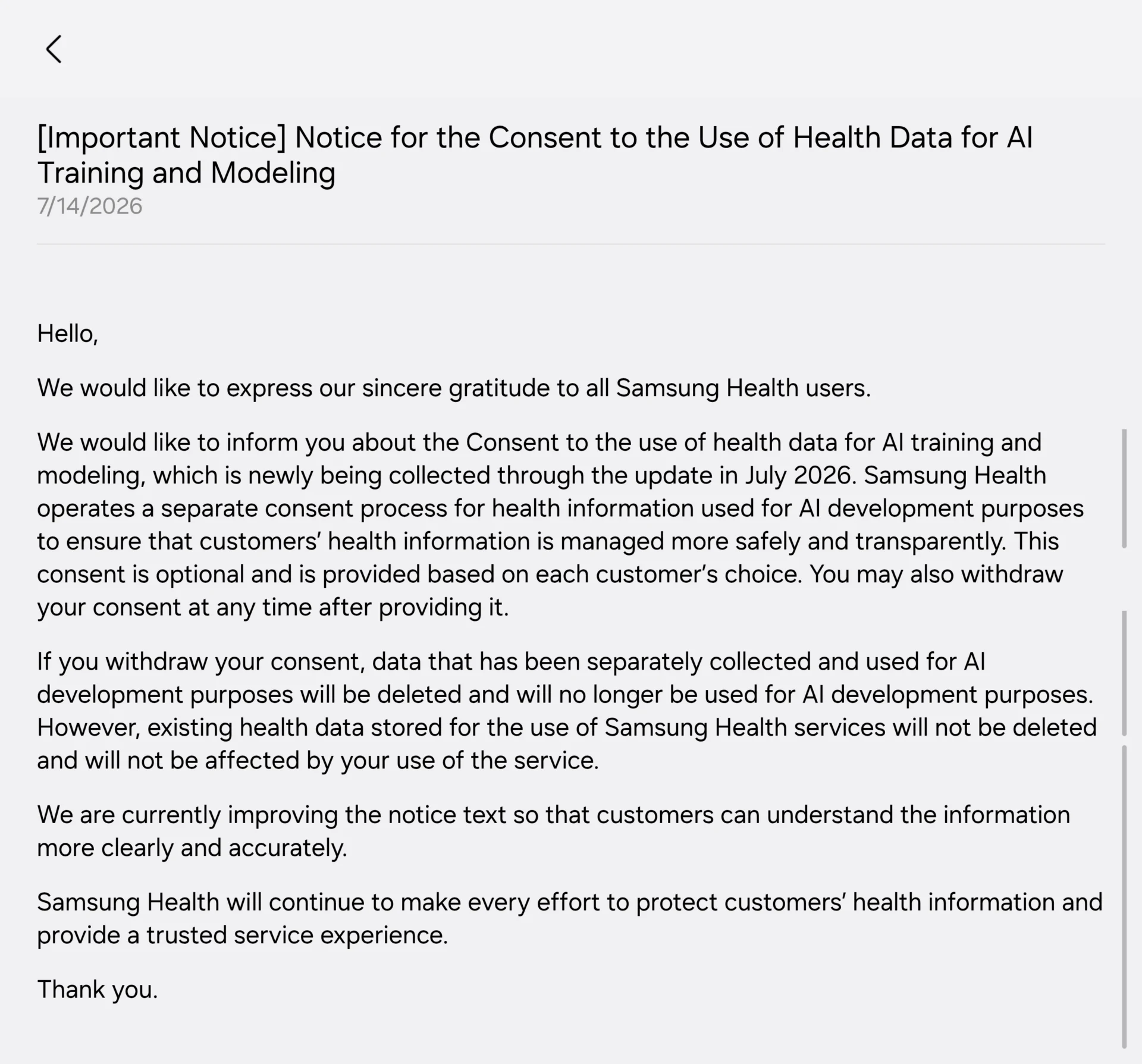 Samsung Health Ubah Haluan: Data Kesehatan Tak Jadi Dihapus