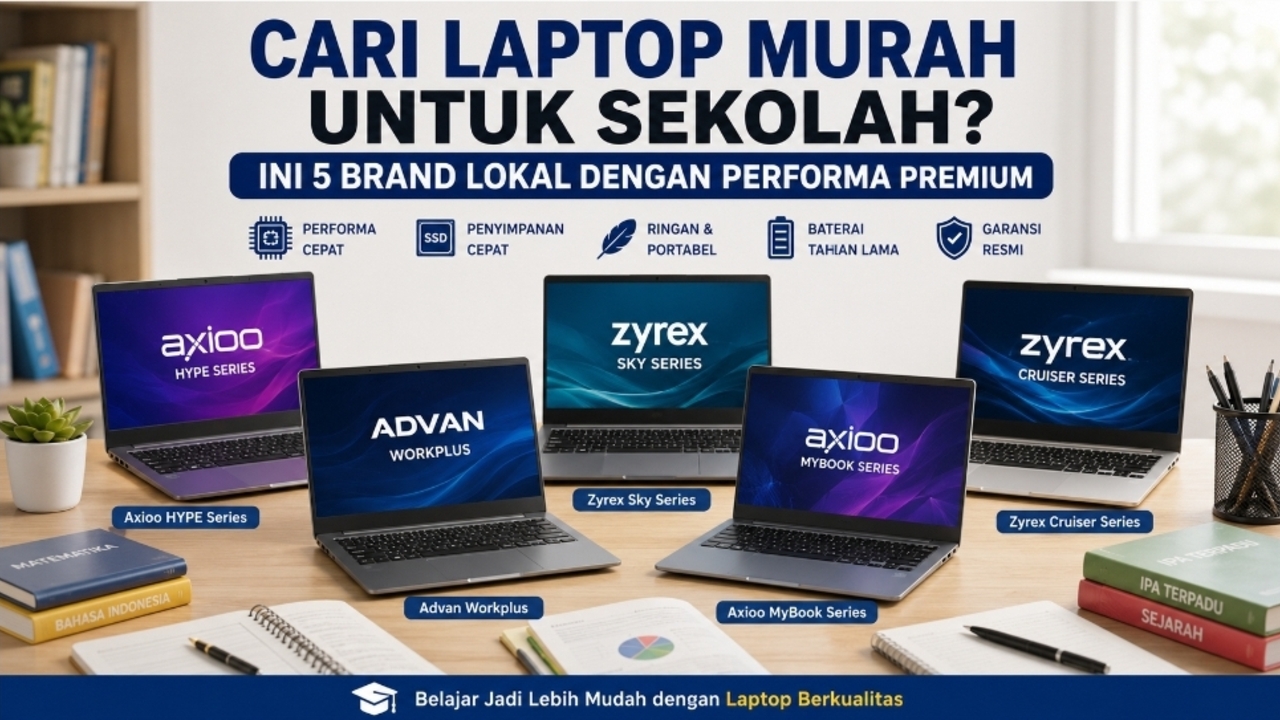 Laptop Lokal 4 Jutaan Spek Premium Terbaik untuk Pelajar