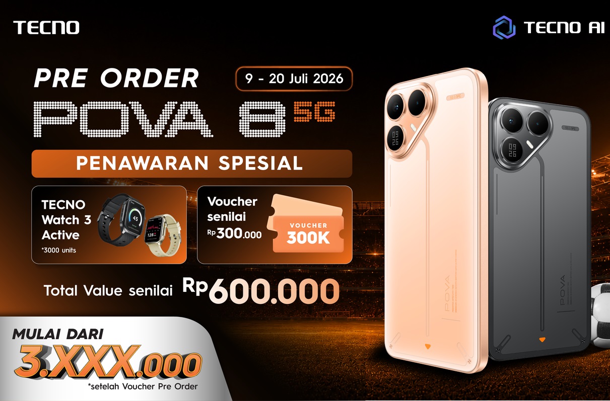 Tecno Pova 8 5G Resmi: Baterai 8.000mAh dan Harga Rp3 Jutaan