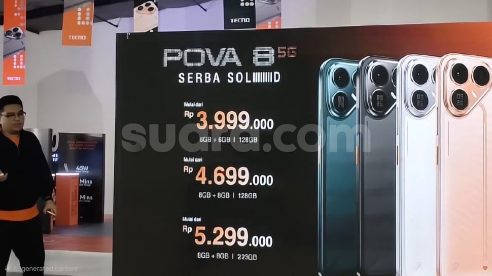 Tecno Pova 8 5G: Ponsel Gaming Murah dengan Baterai 8.000 mAh