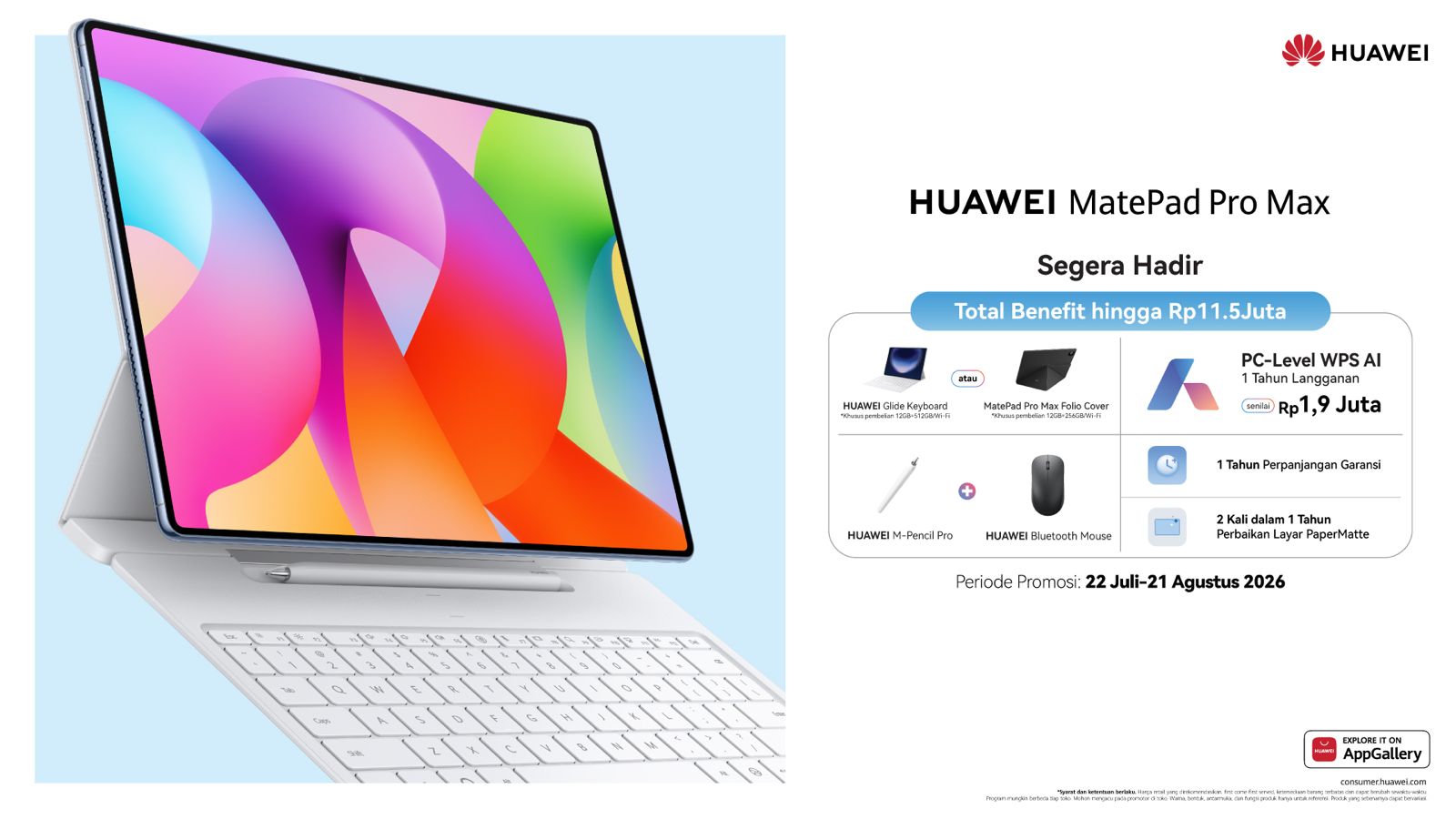 Huawei MatePad Pro Max: Tablet AI 13 Inci Penantang Laptop