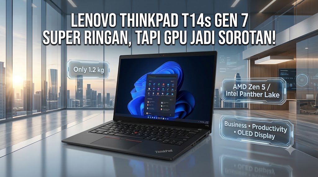 ThinkPad T14s Gen 7: Ultraportable 1,2 Kg untuk Profesional Mobile