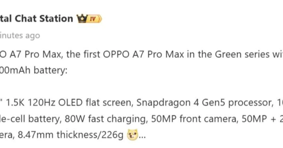 OPPO A7 Pro Max: Baterai 10.000mAh Terbaik di Kelas Menengah