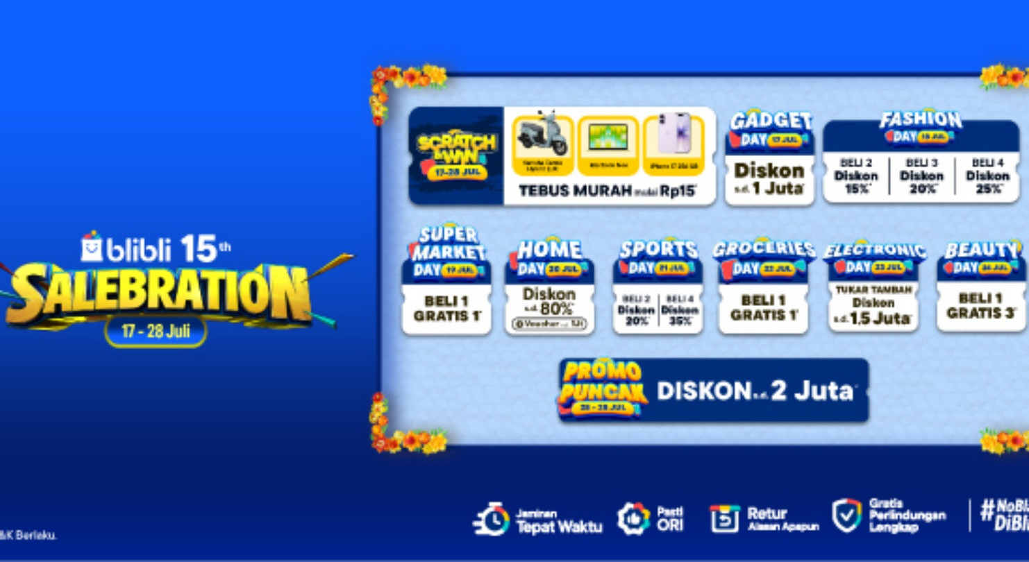 Diskon Elektronik Hingga Rp 2 Juta di Blibli Anniversary Sale