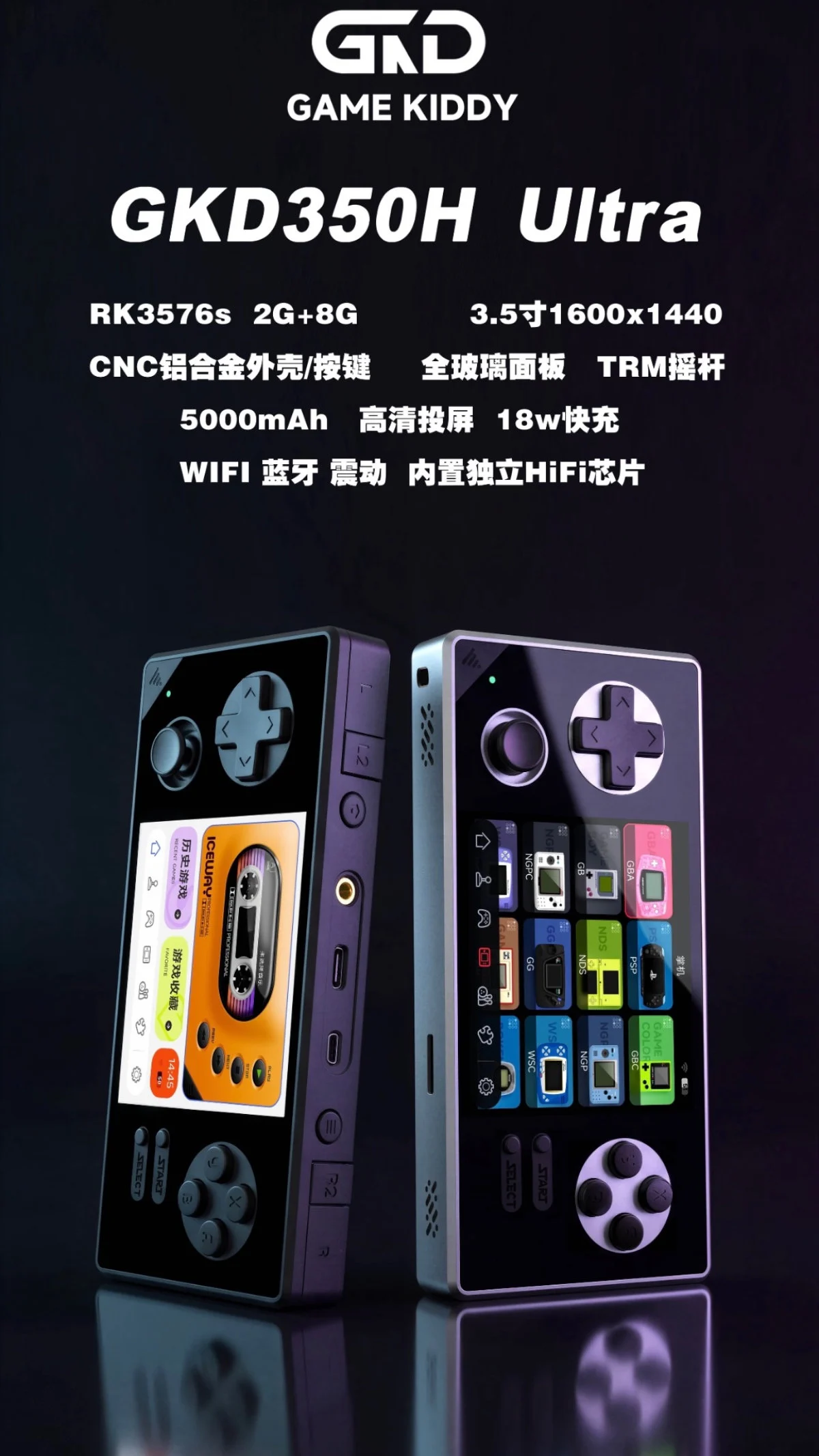 GKD 350H Ultra: Konsol Genggam Ultra Tajam untuk Retro Gaming