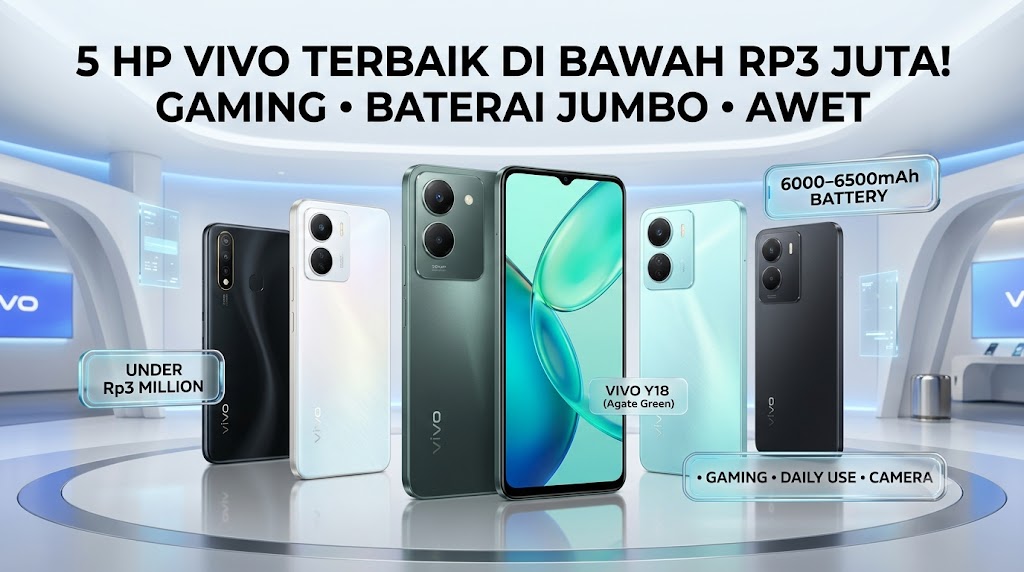 5 HP Vivo Terbaik di Bawah Rp3 Juta: Baterai Jumbo, Layar AMOLED, dan Kamera 50MP