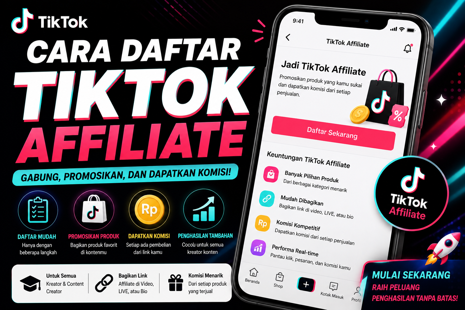 Mulai Hasilkan Komisi dari TikTok Affiliate Tanpa Batas Follower