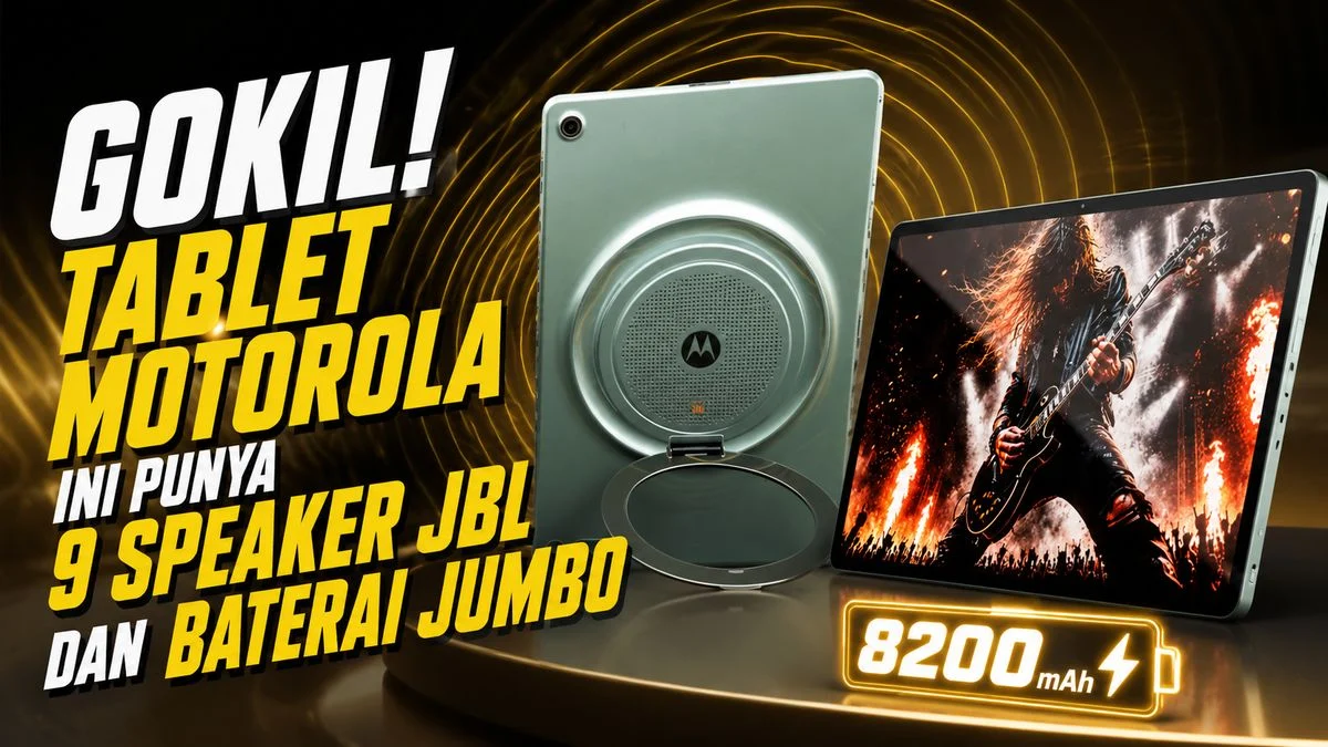 Moto Pad 70 Groove: Tablet dengan 9 Speaker JBL untuk Audio Sinematik
