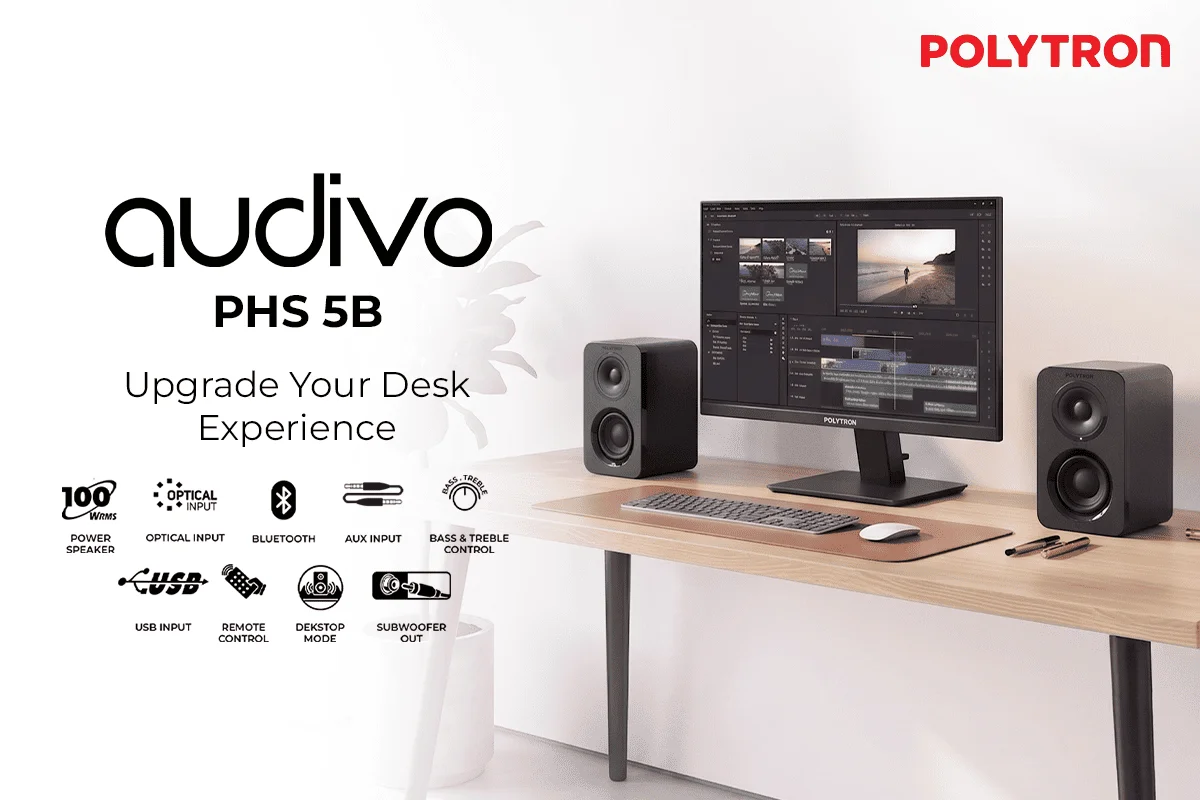 Polytron Audivo PHS 5B: Speaker Desktop Hi-Fi untuk Kreator Konten