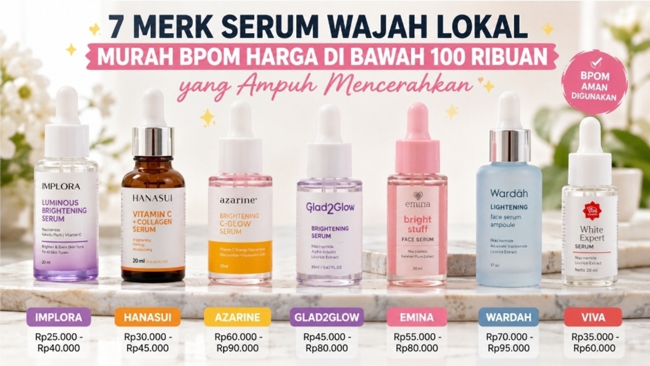 7 Serum Pencerah Lokal di Bawah Rp100 Ribu Berstandar BPOM