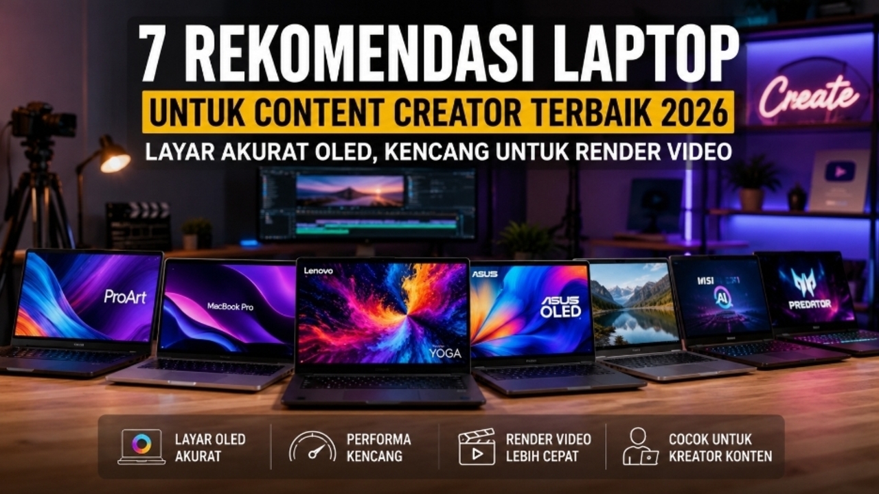 Laptop Layar OLED untuk Kreator Konten: Rekomendasi Utama