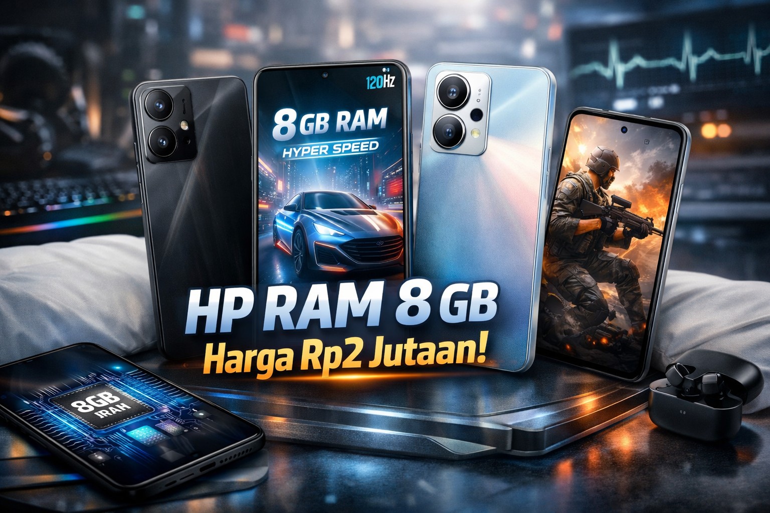 7 HP RAM 8GB Rp2 Jutaan untuk Gaming Lancar